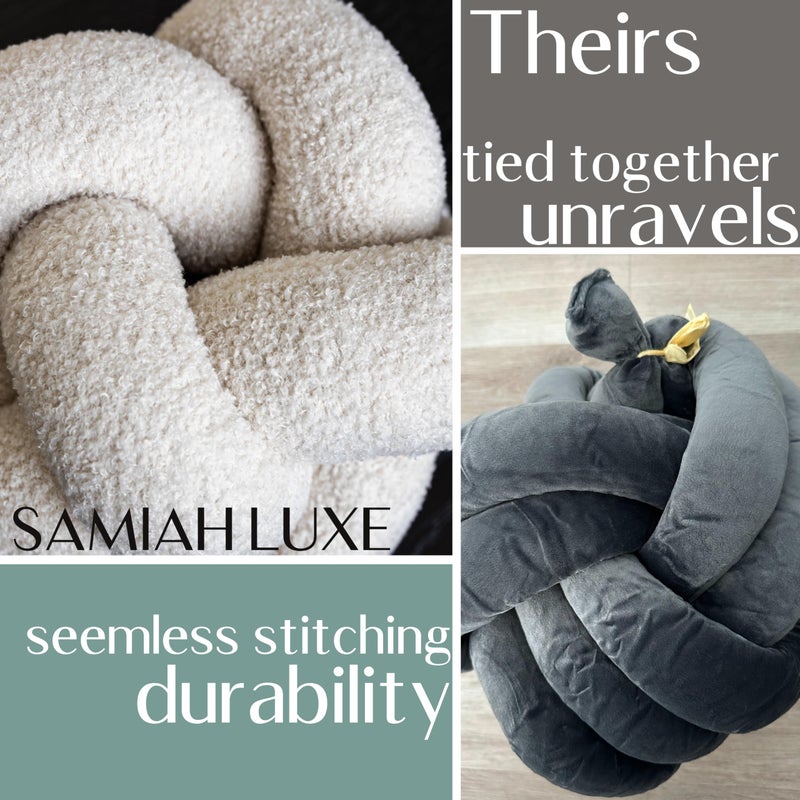 samiah luxe وسادة عقدة سوداء الكرة 12 "" لديكور المنزل غرفة المعيشة تيدي بوكل معقود وسادة الزخرفية السوداء للأريكة عقدة رمي الوسائد لغرفة المعيشة ديكور الوسائد الدائرة الحسية معقودة - Image 3