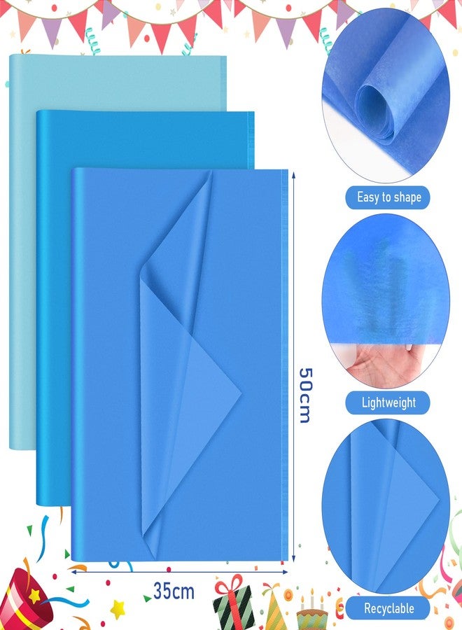 PLULON 60 Sheets Light Blue Tissue Paper Bulks, Gift Wrap Tissue Paper Sheets for Packaging Birthday Gift Wrapping Birthday Wedding Holiday - Image 2