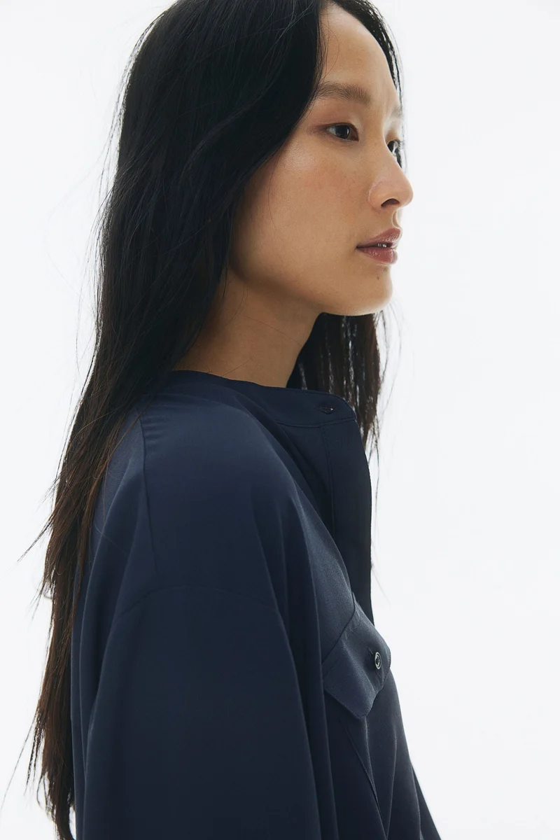 H&M Band-collar blouse