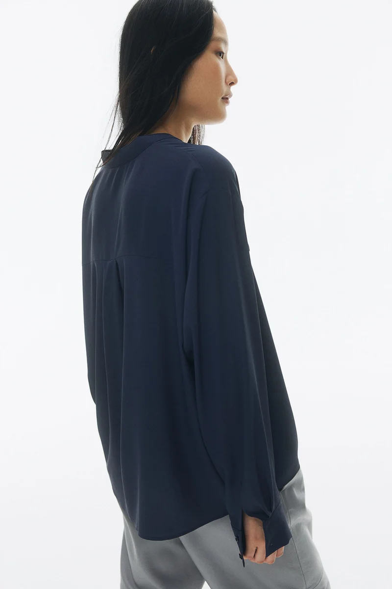 H&M Band-collar blouse