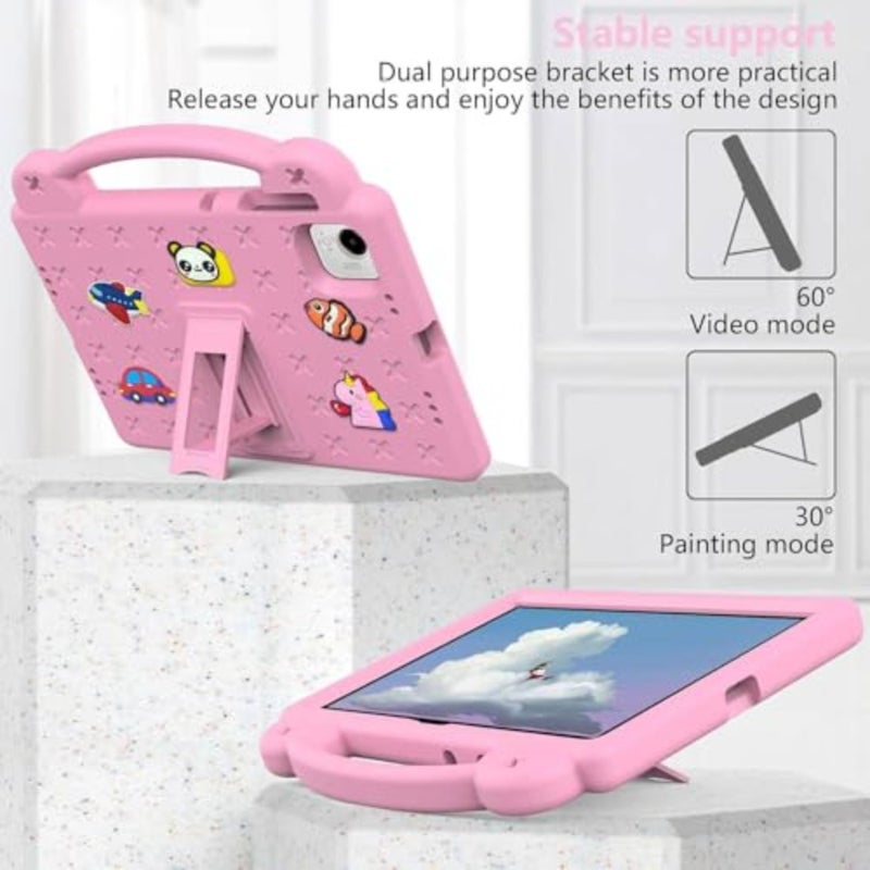 حافظة لهاتف Honor Pad X9a 11.5 2025: غطاء TPU خفيف الوزن مقاوم للصدمات باللون الوردي الباستيل، حماية لكامل الجسم مع حامل مقبض وحزام كتف قابل للتعديل - Image 3
