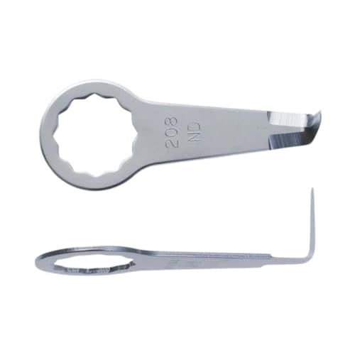 Fein L-Shaped Cutting Blade for Precision Work - Serrated Design for Smooth, Clean Cuts on Cordless MultiMaster Tools, 3/4" Blade Length, 2-Pack - 63903208010 - Image 1