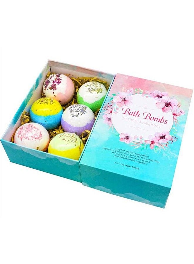 BLOOMING TIME 6PCS Flower Bath Bomb, Colorful Bulb， Organic Bath Bomb Gift Set, Infused With Natural Essential Oils, Enjoy A Soothing Spa Experience, Carefully Handmade, Easy To Bubble And Charming Aroma - Image 3