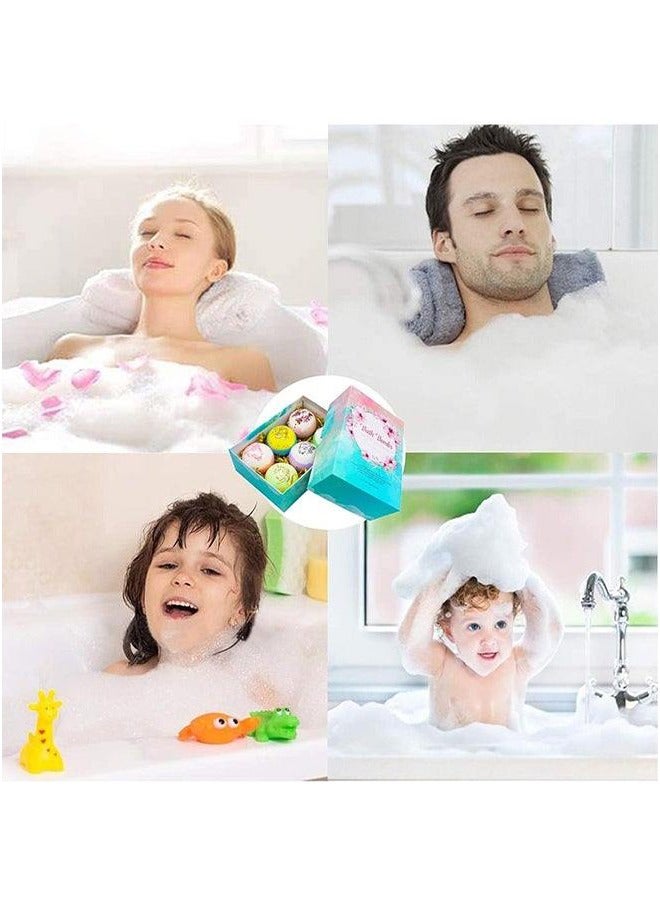 BLOOMING TIME 6PCS Flower Bath Bomb, Colorful Bulb， Organic Bath Bomb Gift Set, Infused With Natural Essential Oils, Enjoy A Soothing Spa Experience, Carefully Handmade, Easy To Bubble And Charming Aroma - Image 5
