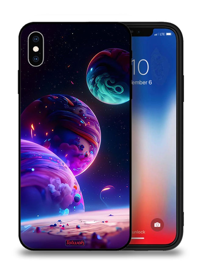 Tolwak Apple iPhone XS Protective Case Planet Pattern - Image 1