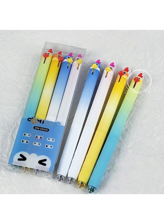 DoMii Cute Parrot Push-to-Push Black Gel Pens (4-Pack) - Image 2