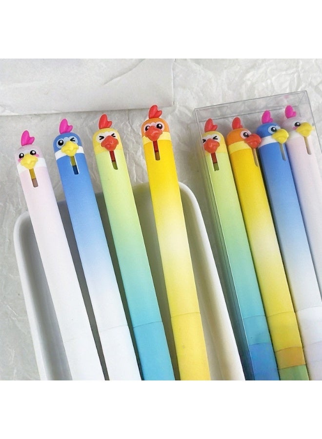 DoMii Cute Parrot Push-to-Push Black Gel Pens (4-Pack) - Image 3