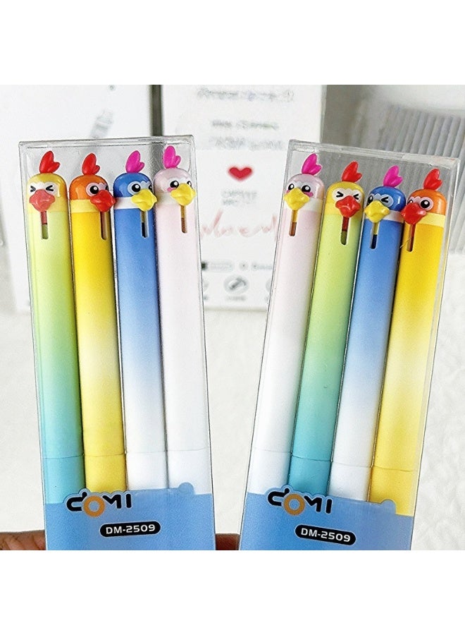 DoMii Cute Parrot Push-to-Push Black Gel Pens (4-Pack) - Image 4
