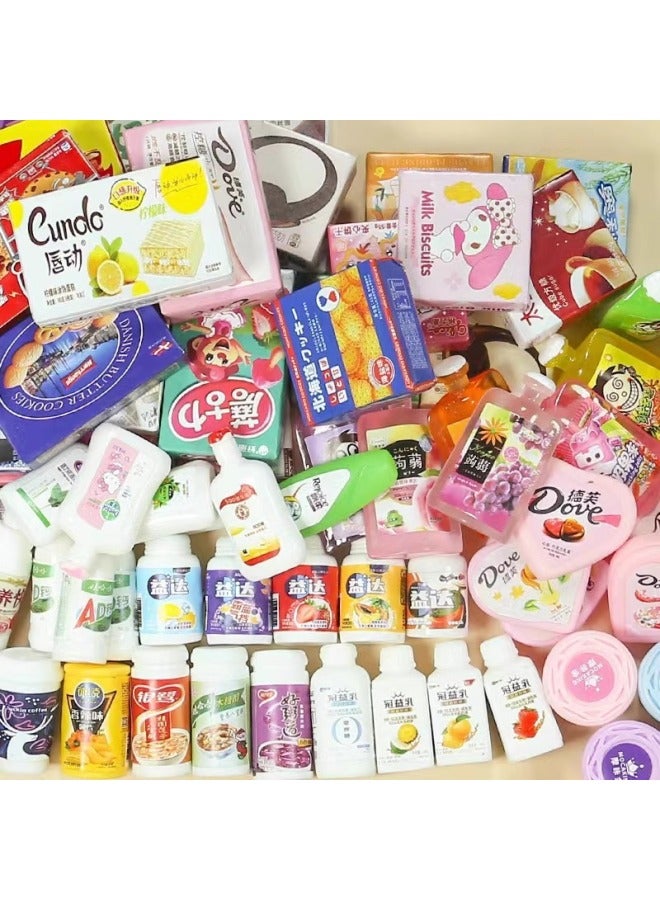 Mini Miniature Food Toy Blind Bag Small Ornaments Bottle Food DIY Resin Small Supermarket Snack Model Kidsren's Doll