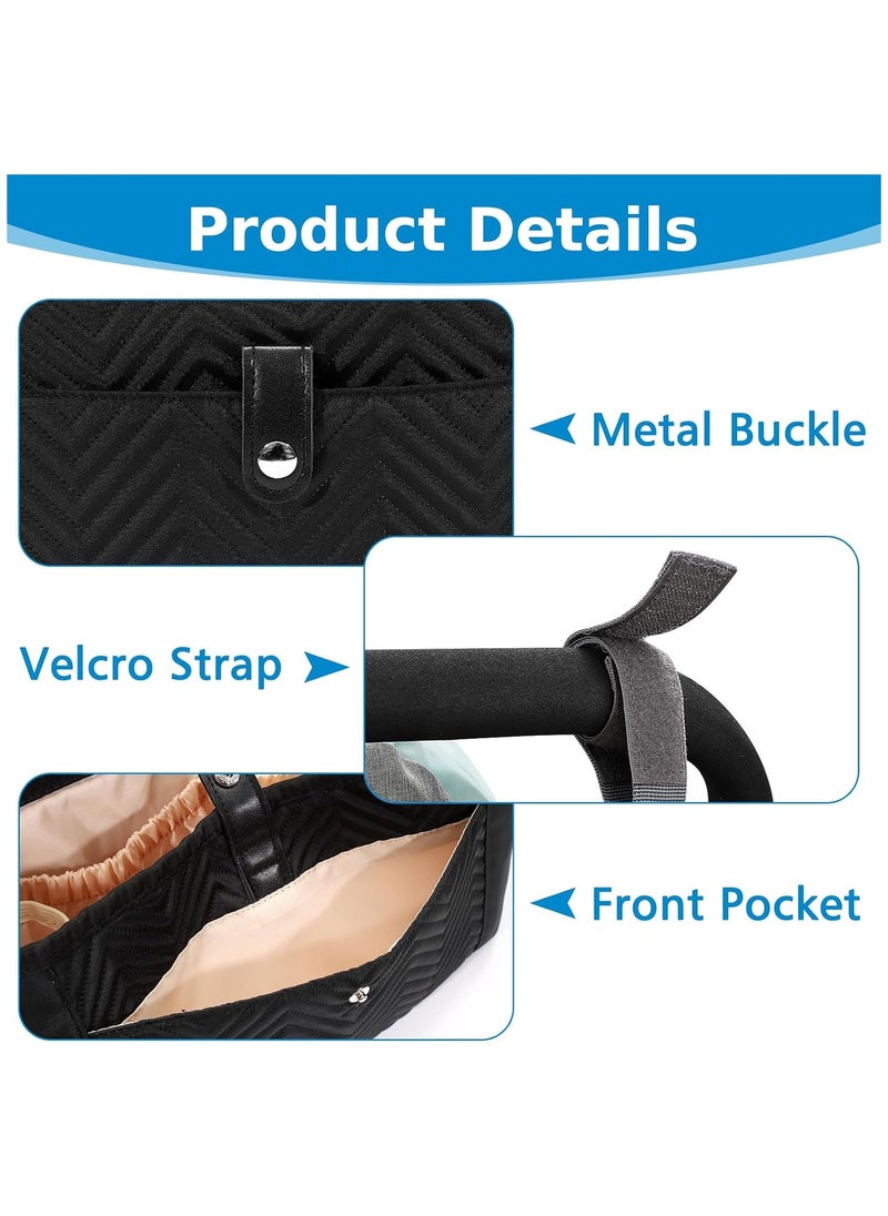 NNEWVANTE Universal Stroller Organizer, Stroller Bag Stroller Caddy Organizer, Stroller Accessories Fits for Uppababy, Baby Jogger, Nuna, Doona, Britax Strollers, Black  - Image 4