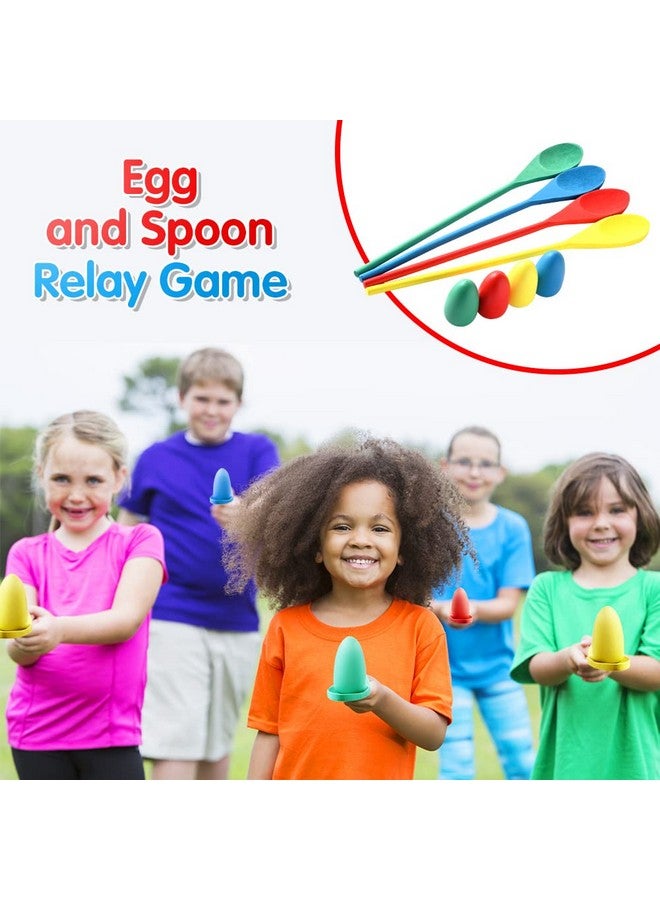 Abnaok 20PCS Outdoor Games Potato Sack Race Bag, 3-Legged Race Bands, with Egg and Spoon Race Lawn Games for Outside Backyard Field Day Birthday Party Games for Kids and Adults. - Image 4