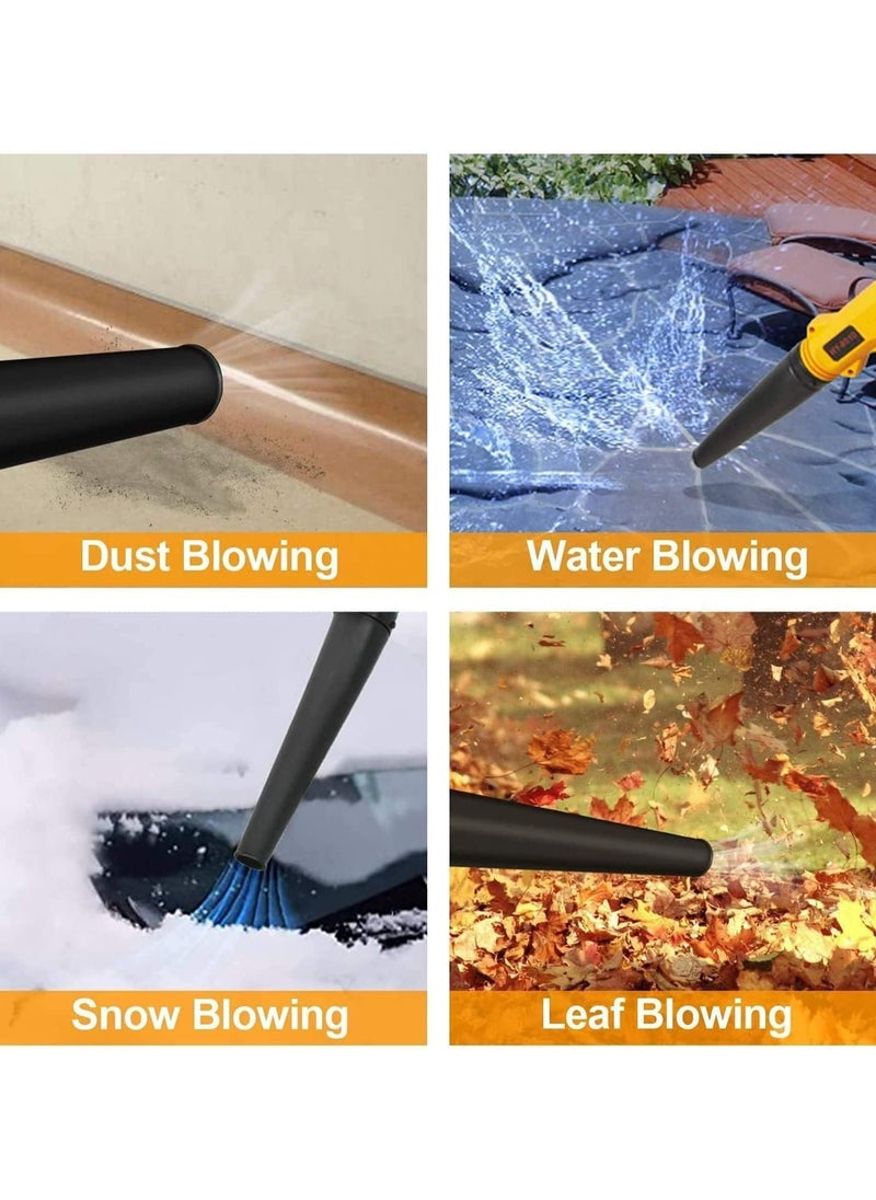 21V Variable Speed Electric Leaf Blower, With Collection Bag, For Home And Garden, with 1 Lithium Batteries and Charger,Multi-function Electric Leaf Blower，Orange/Black