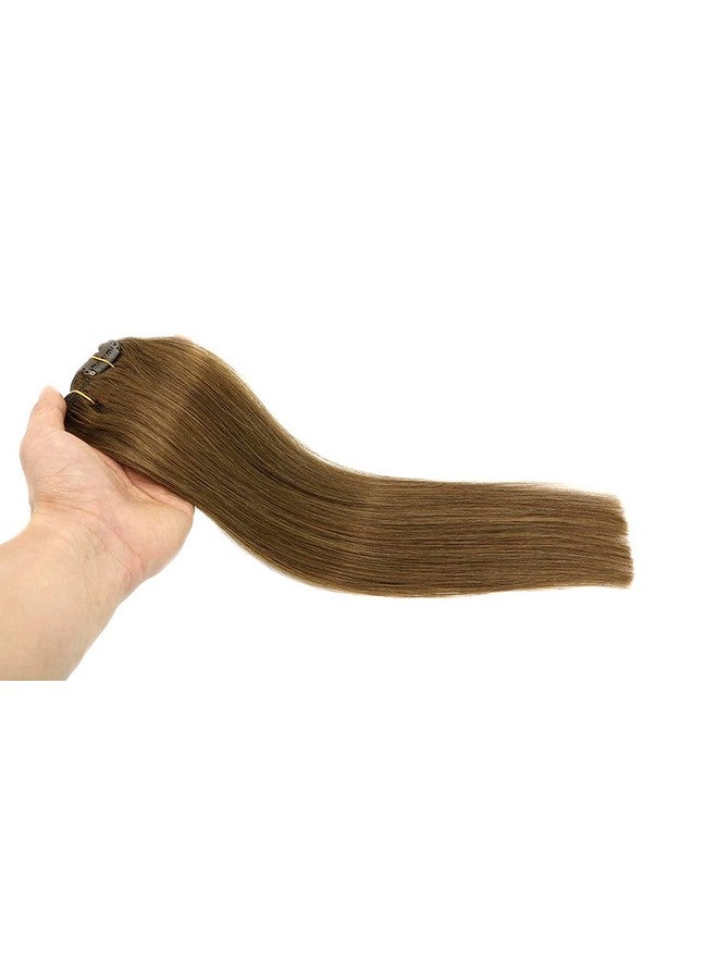 أوبيتا وصلات شعر بشرية بمشبك في وصلات شعر بني فاتح على 7 قطع 70 جرام شعر ريمي مستقيم بمشبك 22 بوصة مجموعتان لرأس كامل مزدوج لحمة شعر حقيقي للنساء - Image 4