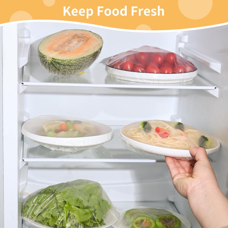 RXRRXR 200 Bowl Covers Shower Caps for Sourdough Bread Proofing Large Elastic Reusable Plastic Wrap for Food Storage Baking Rising Meal-Prep Fermentation BPA-Free Keep Food Fresh - Image 5