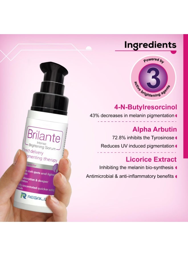 Regaliz Brilante Intense Brightening Serum | Advanced Dark Spot & Hyperpigmentation Treatment | Evens Skin Tone, Reduces Acne Scars | 30ml -Pack of 2 - Image 2