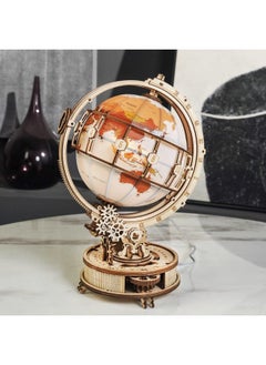 ROKR ROKR 3D Wooden Puzzles for Adults Illuminated Globe with Stand 180pcs 3D Puzzles Built-in LED Model Kit Hobby Gifts for Adults/Teens Home Decor  - Image 2