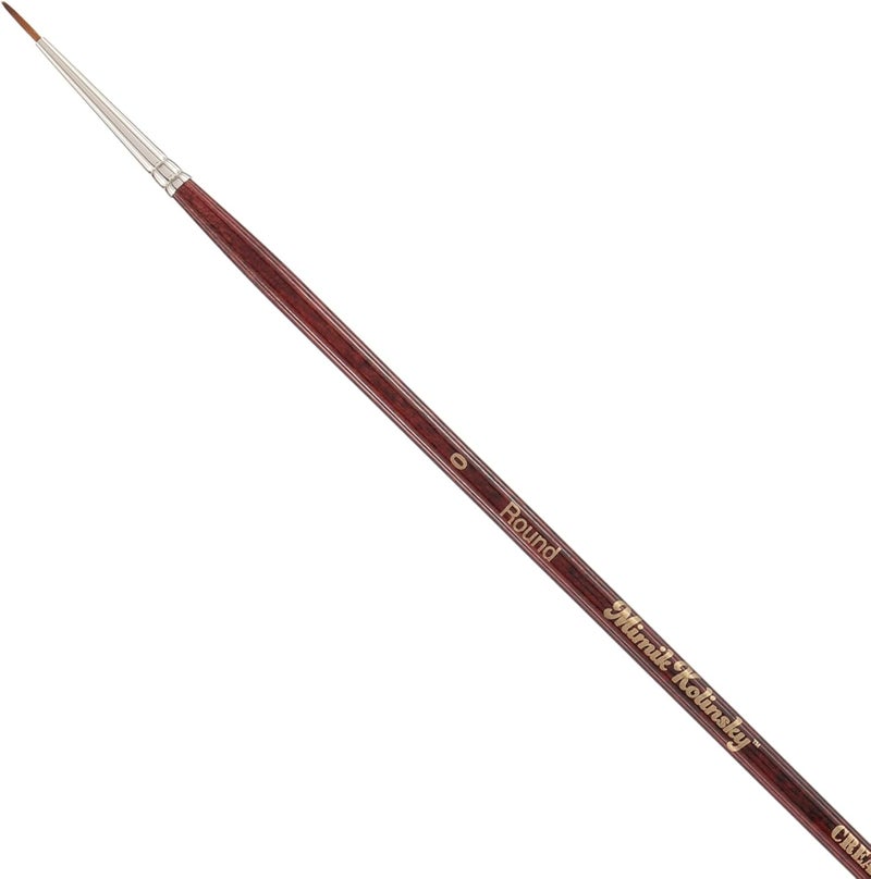 Creative Mark Mimik Kolinsky Watercolor Brush - # 0 Round - Long Handle Synthetic Paint Brush - Handmade in Germany - Synthetic Sable Paint Brushes for Professional Artists - Animal-Friendly - Image 1