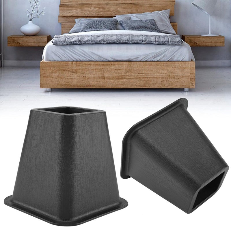 Garosa 4Pcs Black Furniture Raisers Sofa Foot Pad Heightening Pad Elephant Feet Design Risers with Intergrated Top Recess for Lifting Beds Sofas Desks and Chairs - Image 5