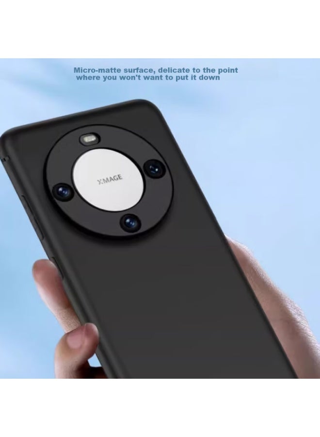 Maikuqi Compatible With Honor X60 Phone Case, Full Coverage Frosted Soft Shell Anti-drop Protective Cover - Matte Black - Image 3