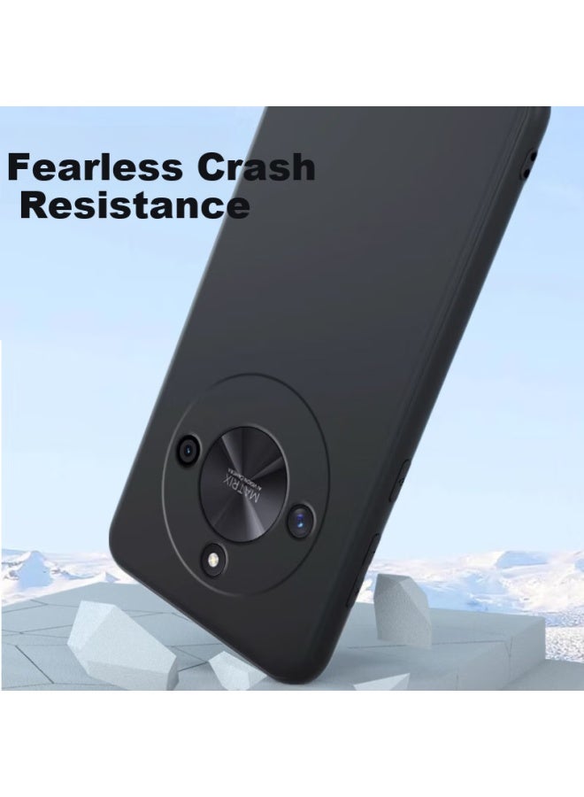 Maikuqi Compatible With Honor X60 Phone Case, Full Coverage Frosted Soft Shell Anti-drop Protective Cover - Matte Black - Image 2