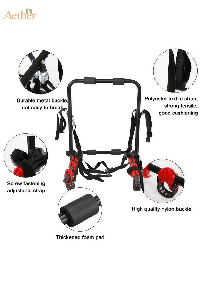 أثير حامل دراجة للسيارة، قابل للطي 3 حامل دراجة هوائية حامل حامل حامل حامل لمعظم سيارات السيدان/الهاتشباك/الشاحنات الصغيرة SUV، حامل حامل خلفي للسيارة ودورة الدراجة - Image 5