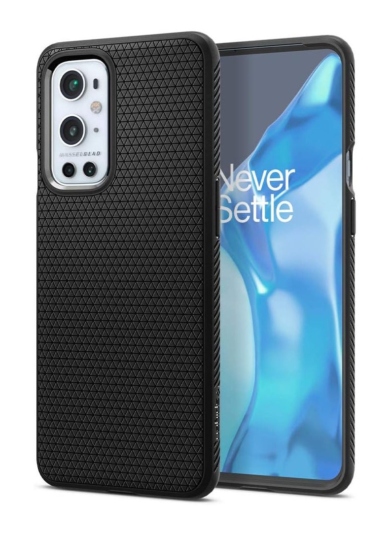 Spigen - Spigen Liquid Air Armor Case Designed for OnePlus 9 Pro 5G (2021) - Matte Black - Image 1