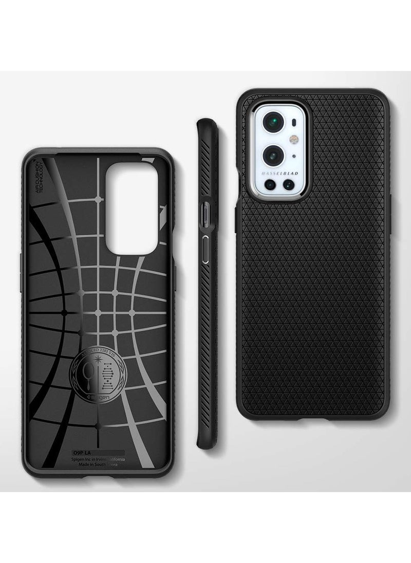 Spigen - Spigen Liquid Air Armor Case Designed for OnePlus 9 Pro 5G (2021) - Matte Black - Image 1