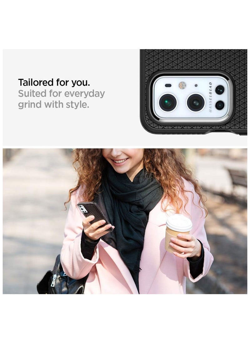 Spigen - Spigen Liquid Air Armor Case Designed for OnePlus 9 Pro 5G (2021) - Matte Black - Image 1