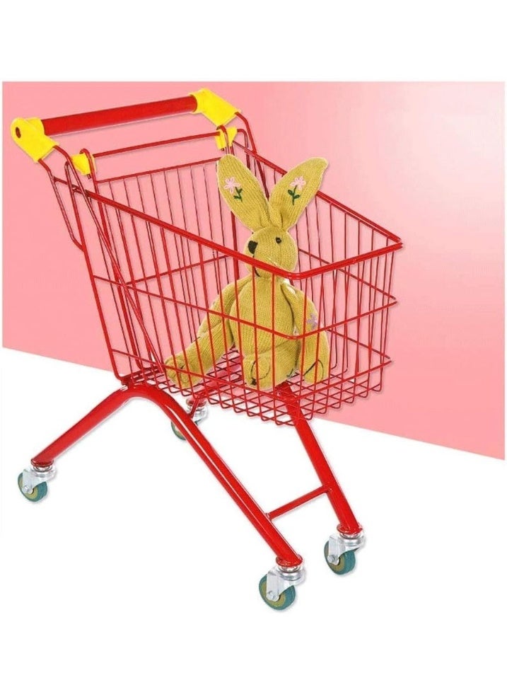 عربة تسوق صغيرة للأطفال من معدن لسوبرماركت - Image 1
