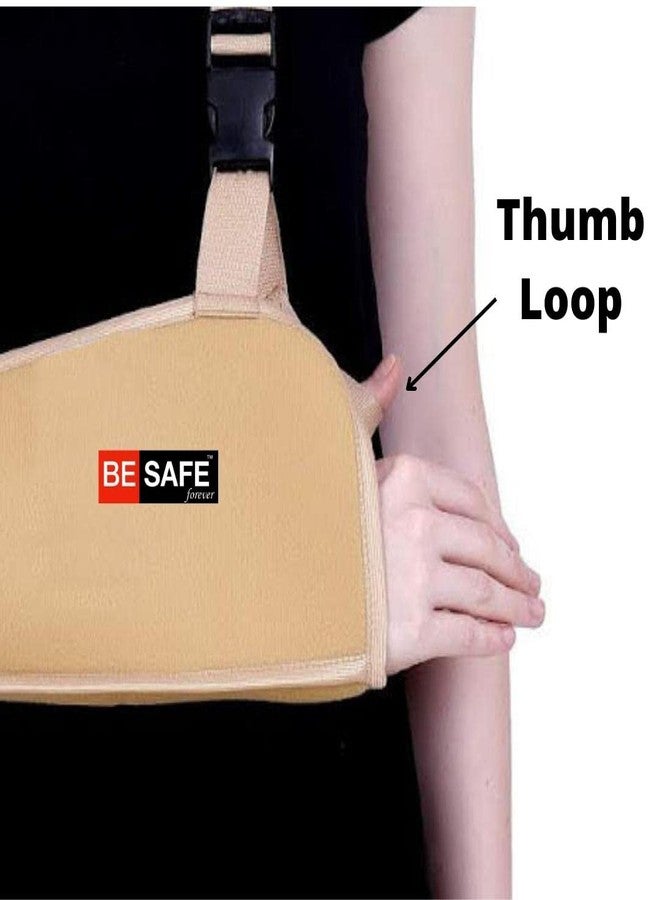 BESAFE Forever Arm Supporter Arm Sling Pouch Belt, Arm Immobilizer Brace for Fracture, BE-AS-03, Large, Beige - Image 2
