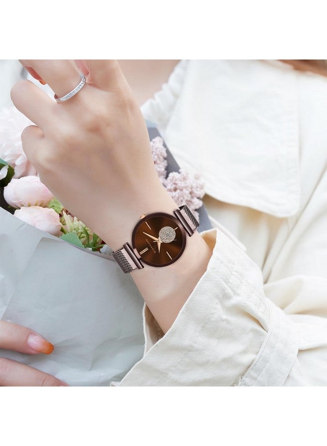 Giordano Eleganza Collection Stylish Watch for Women with Crystal Studded Dial Water Resistant Wrist Watch - GD-4066 - Image 5