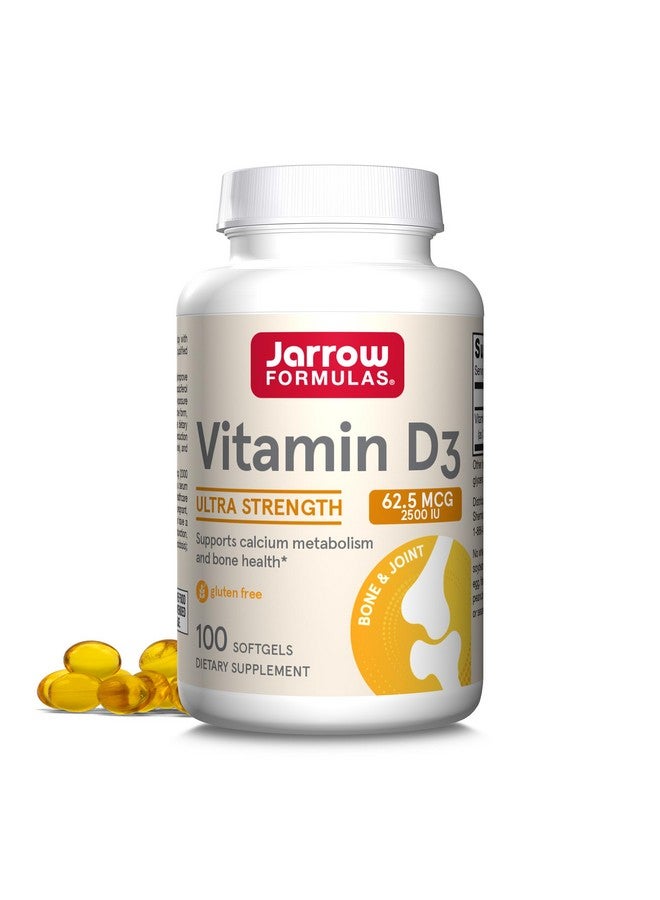 جارو فورملاز فيتامين د3 من جارو فورميولا 62.5 ميكروغرام (2500 وحدة دولية) - 100 حصة (كبسولات هلامية) - صحة العظام، دعم المناعة، ودعم استقلاب الكالسيوم - مكمل فيتامين د - فيتامينات د3 - 2500 فيتامين د - خالٍ من الغلوتين - Image 1