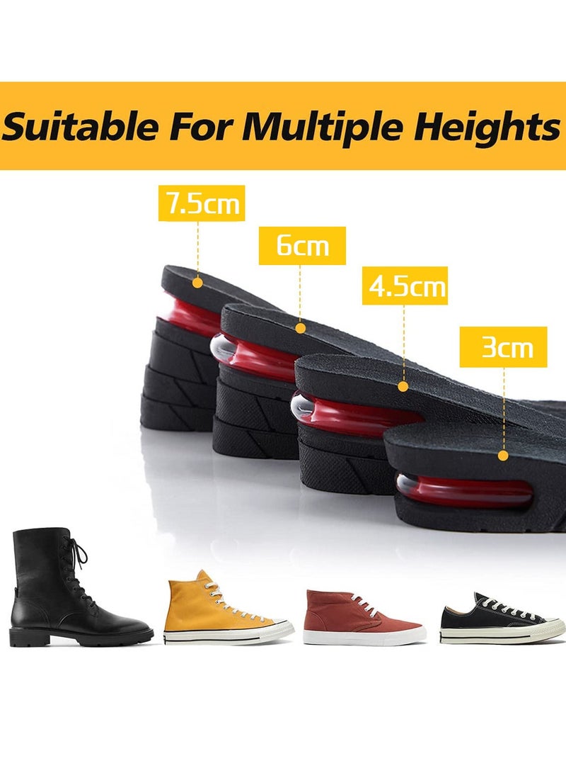 4 Layers Height Increase Insole Orthotic Heel Shoe Lifts Inserts with Air Cushion for Men Women - Image 2