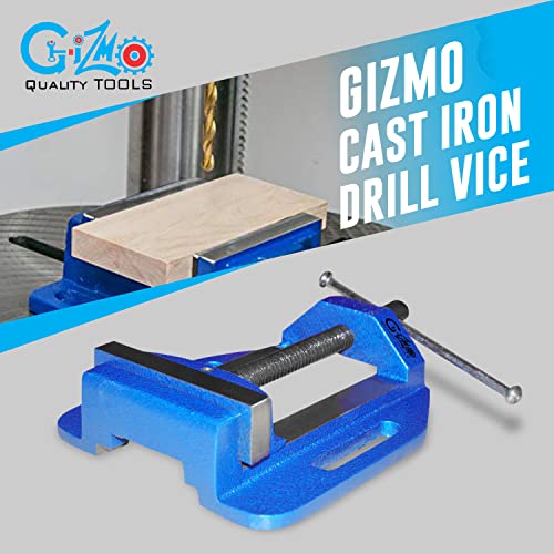 GIZMO Cast Iron Fixed Base Drill Vice, 2.5" (63mm) Professional Heavy Duty Germany Base Bench Press Drill Vise For Drilling, Tapping & Reaming, Universal DIY Clamp Tool - Image 3