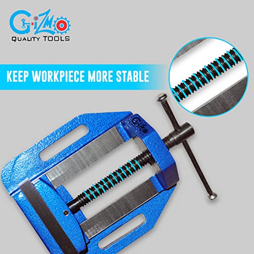 GIZMO Cast Iron Fixed Base Drill Vice, 2.5" (63mm) Professional Heavy Duty Germany Base Bench Press Drill Vise For Drilling, Tapping & Reaming, Universal DIY Clamp Tool - Image 4
