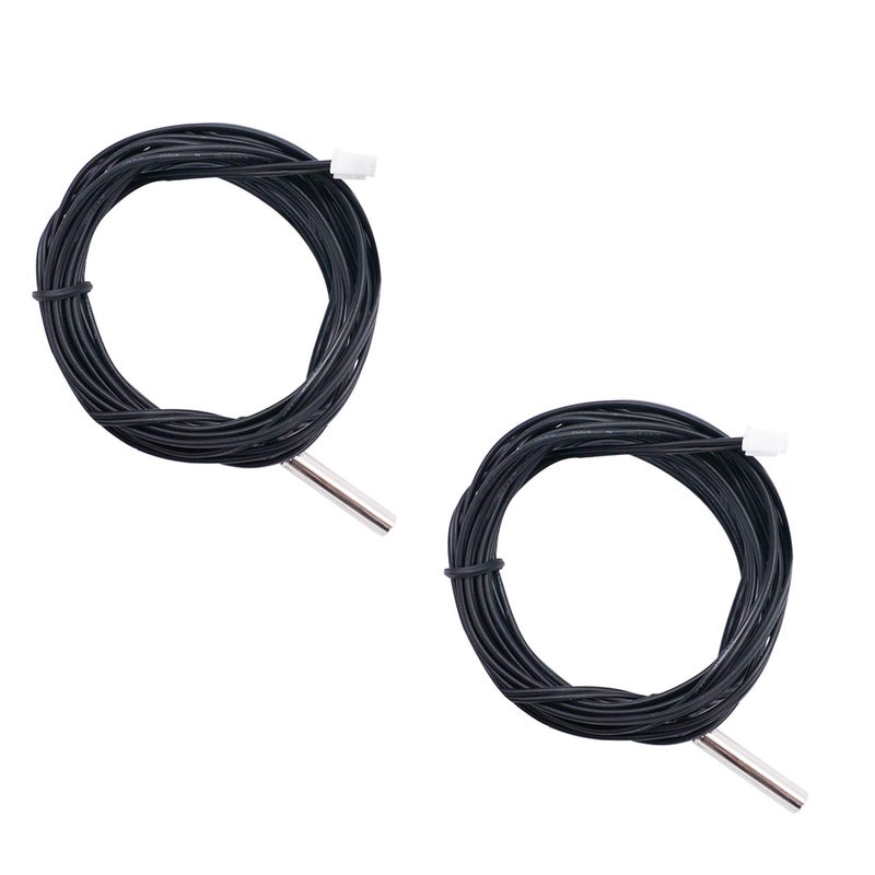 TWTADE 2 Pcs 3M 10K B3950 Thermistor Temperature Sensor,able to Support -25 to 125 Degree Celsius,Sensitive NTC Temperature Sensor Probeprobes has 5 * 25mm Stainless Steel housing NTC-3M-2P - Image 1