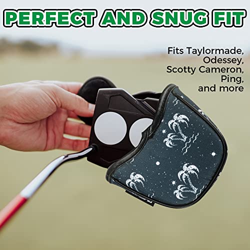 VIXYN Mallet Putter Cover - Cool Mallet Putter Headcover - Magnetic Fleeced Lined Head Covers to Protect Your Golf Clubs (Flamin (Palm Springs) - Image 3
