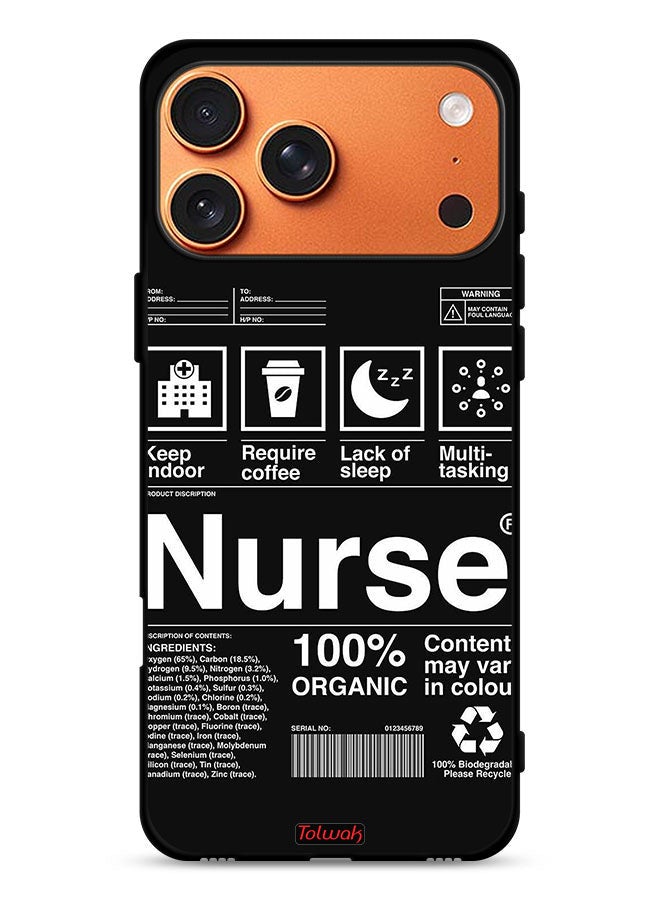 Tolwak Apple iPhone 17 Pro Max Protective Case Cover Nurse Sticker - Image 1
