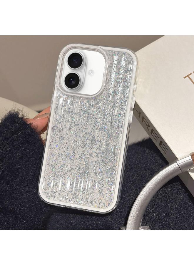 S-TOP Case For iPhone 16 Plus Glitter Corrugated PC Hybrid TPU Phone Case - Image 1