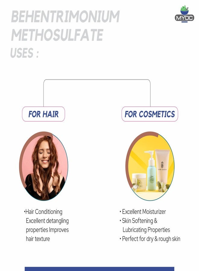 MYOC BTMS (بيهيترمونيم ميثوسلفات) - 15.97 أونصة، مادة خام نقية من الدرجة التجميلية، مثبت مائي للتكييف لكريمات، لوشن، شامبو وبلسم - عبوة من 2 - Image 4