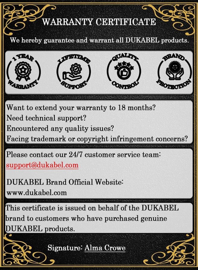 DUKABEL محول سماعات ديوكابل، محول مقبس 3.5 مم لسماعة الرأس والميكروفون المنفصل، كابل محول صوتي 3.5 مم لسماعة ألعاب PS4، كمبيوتر شخصي، إكس بوكس ون، لابتوب -<11 بوصة/30 سم> - Image 2