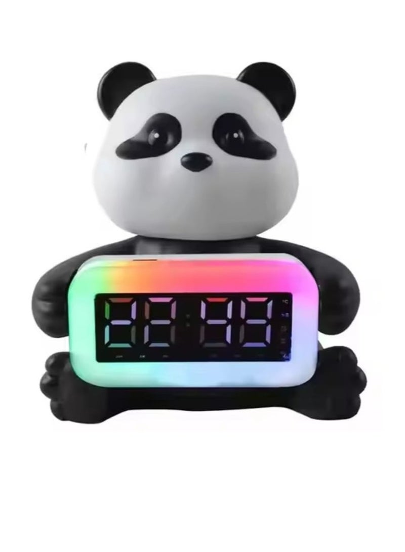 CH-M55 Cartoon Panda Smart Speaker with Professional Speaker Clock and RGB Lighting - Image 1