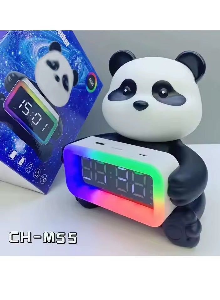 CH-M55 Cartoon Panda Smart Speaker with Professional Speaker Clock and RGB Lighting - Image 2