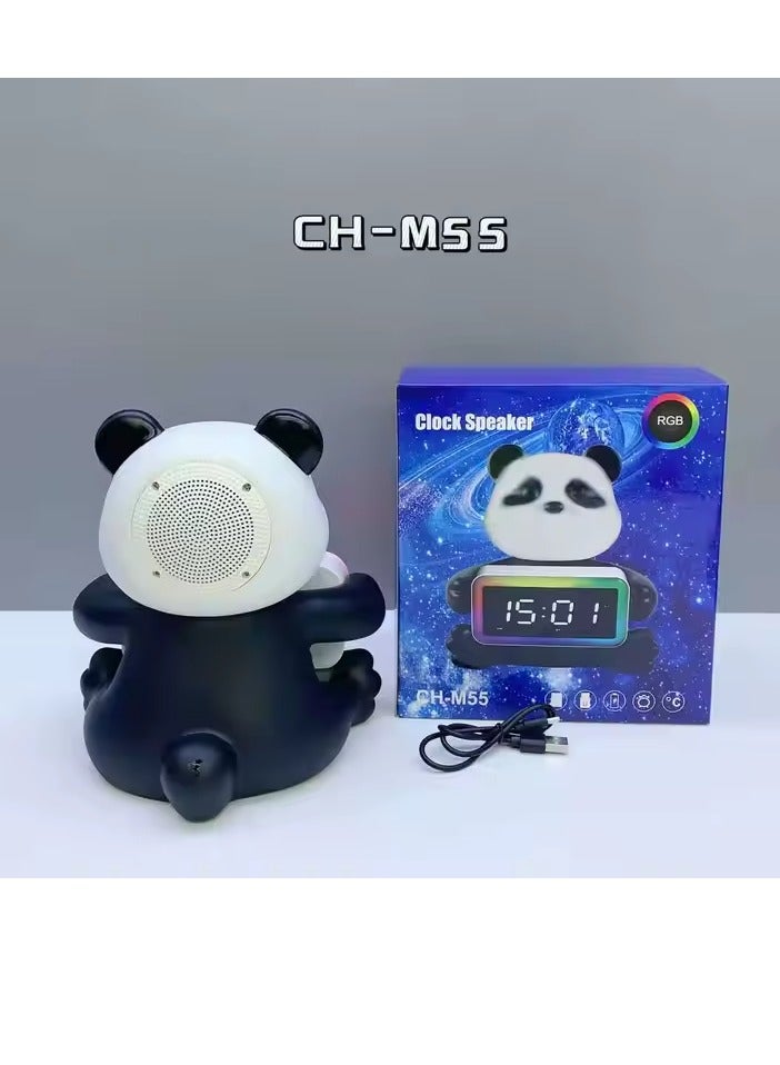 CH-M55 Cartoon Panda Smart Speaker with Professional Speaker Clock and RGB Lighting - Image 4