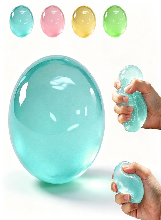BSonata Coconut Oil Squishy, Slow Rising Stress Relief Squeeze, Soft Non-Sticky Sensory Fidget for Relaxation, Easy to Clean, Portable Gift for Adults (Blue) - Image 1