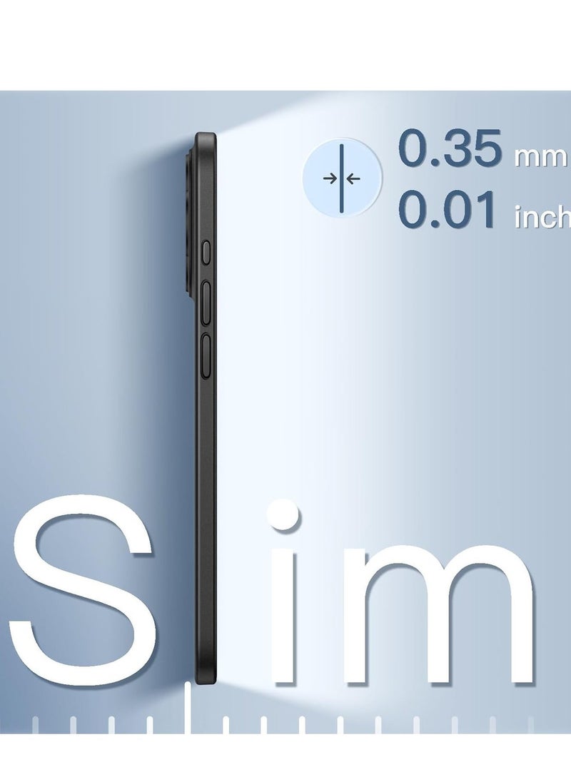 Raxoom Ultra Slim (0.35mm Thin) Case for iPhone 14 Pro Max 6.7-Inch, Camera Lens Cover Full Protection, Lightweight Matte Finish PP Hard Minimalist Case, Support Wireless Charging (Black) - Image 3