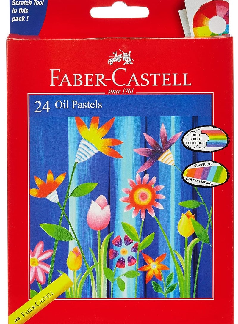 FABER-CASTELL 24-Piece Oil Pastel Colours Multicolour - Image 1