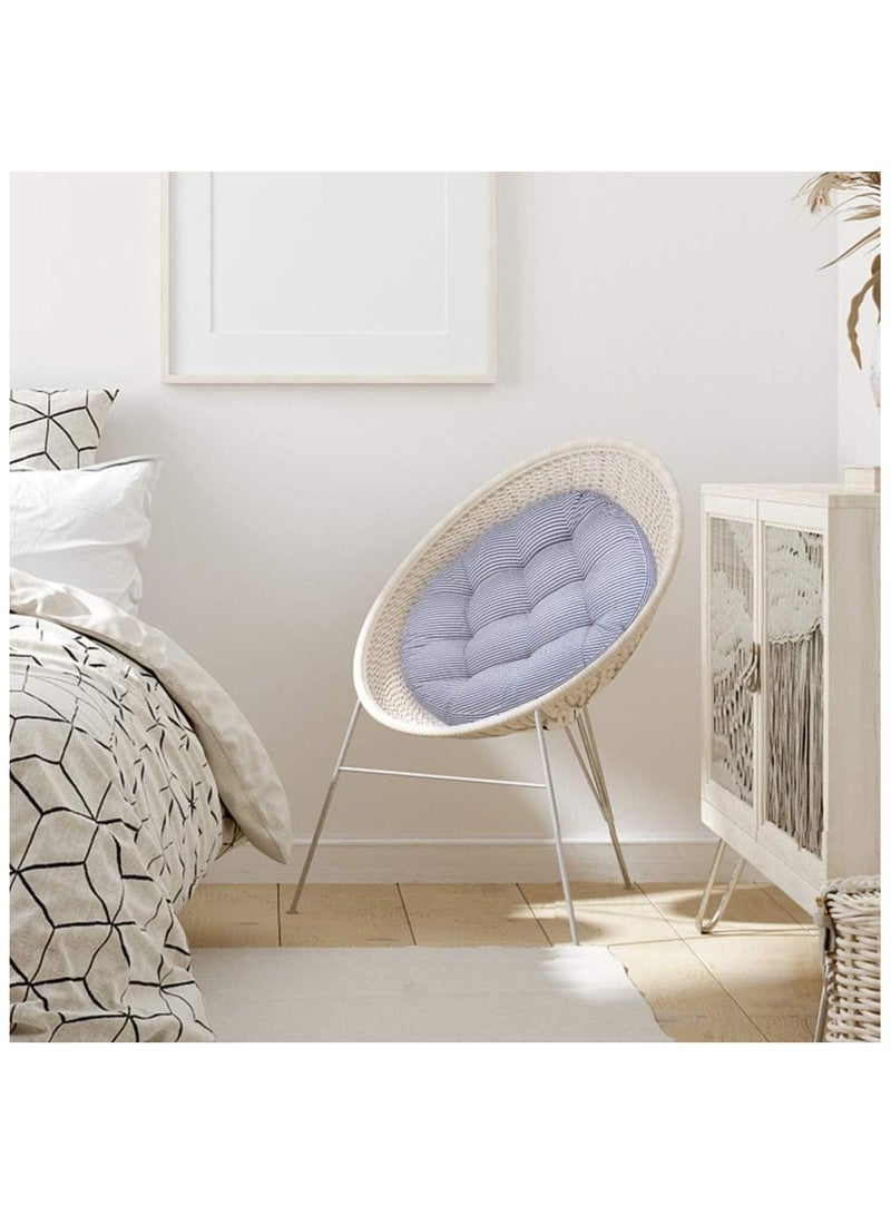 Anna Comfortable Home Office Cotton Linen Breathable Round Chair Cushion - Image 4
