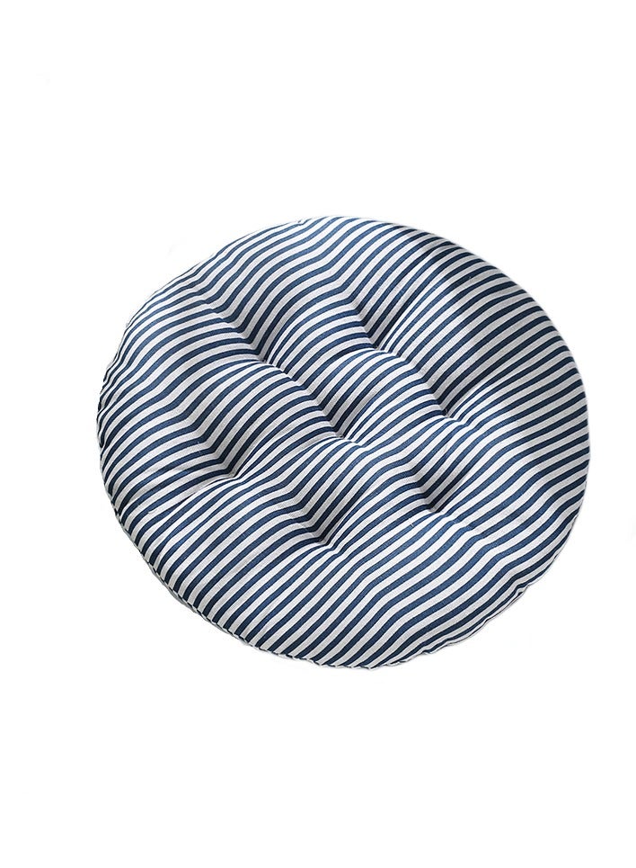 Anna Comfortable Home Office Cotton Linen Breathable Round Chair Cushion - Image 1