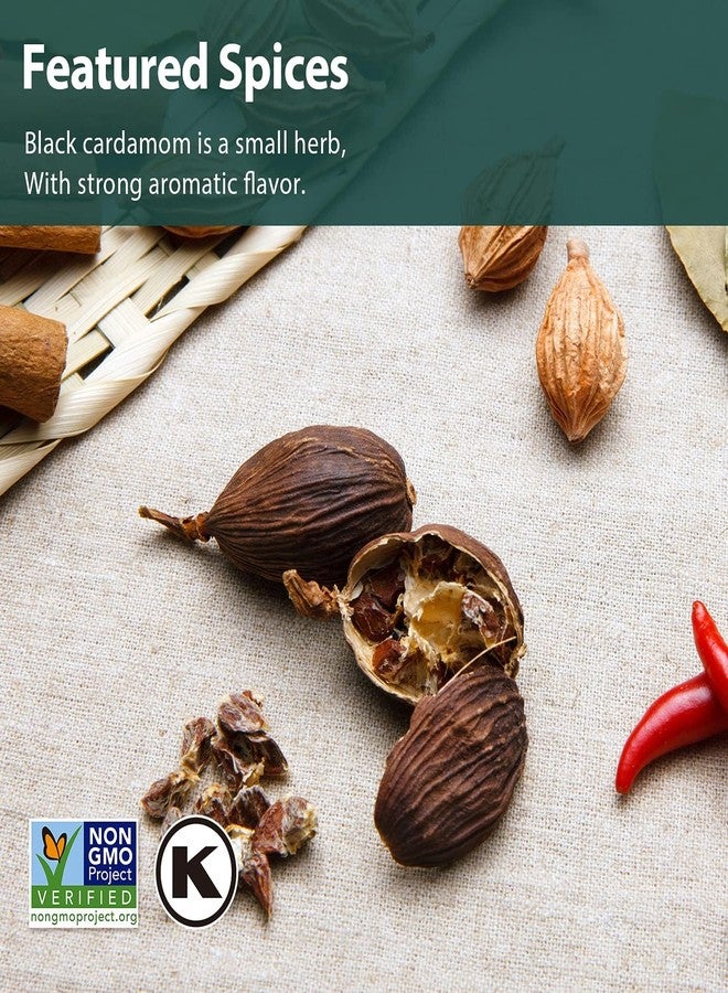 Soeos Black Cardamom Pods, 6 Ounces, NON GMO Verified, Kosher, Smoky Flavor, Freshly Dried Cardamom Seeds, Perfect for Asian and India Cooking Spice - Image 5